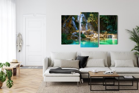 Obraz Wieloczęściowy Wodospad Kuang Si Obraz Wieloczęściowy Wodospad Kuang Si