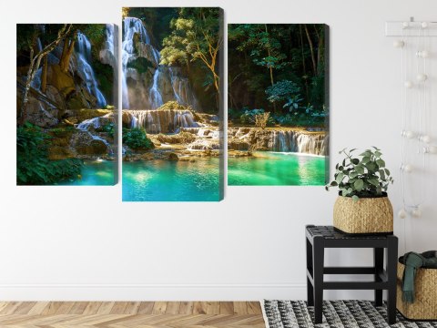 Obraz Wieloczęściowy Wodospad Kuang Si Obraz Wieloczęściowy Wodospad Kuang Si