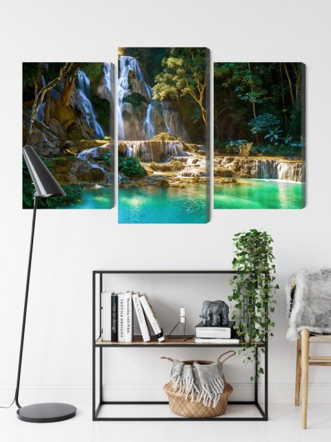 Obraz Wieloczęściowy Wodospad Kuang Si Obraz Wieloczęściowy Wodospad Kuang Si