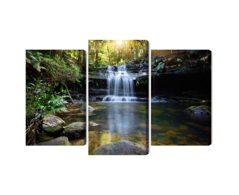 Obraz Wieloczęściowy Wodospad W Buszu Obraz Wieloczęściowy Wodospad W Buszu