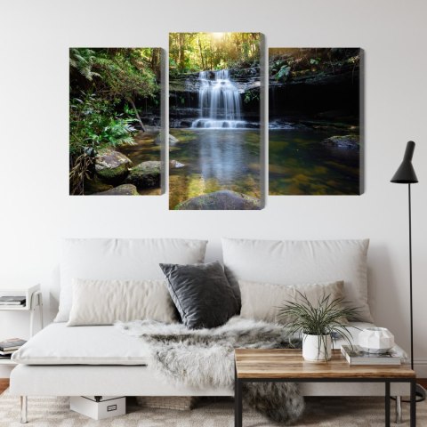 Obraz Wieloczęściowy Wodospad W Buszu Obraz Wieloczęściowy Wodospad W Buszu