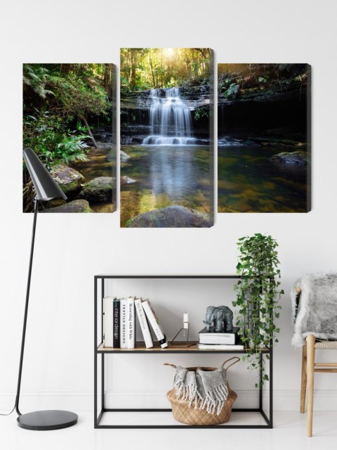 Obraz Wieloczęściowy Wodospad W Buszu Obraz Wieloczęściowy Wodospad W Buszu