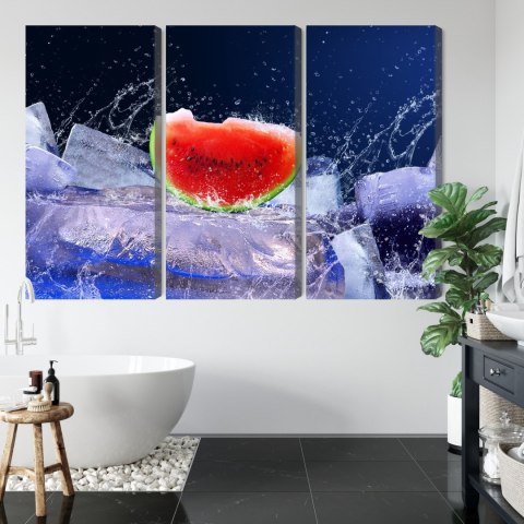 Obraz Wieloczęściowy Arbuz Na Lodzie