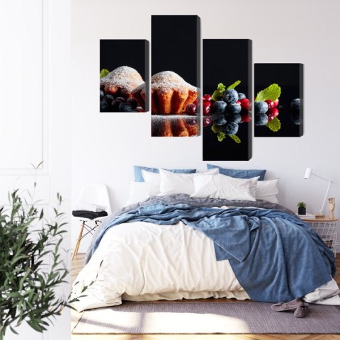 Obraz Wieloczęściowy Babeczki Z Owocami