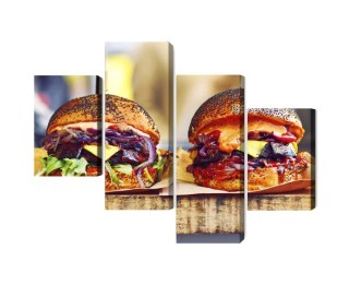 Obraz Wieloczęściowy Burgery Wegańskie