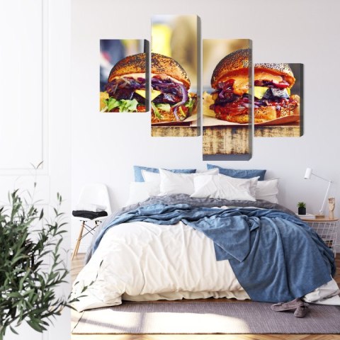Obraz Wieloczęściowy Burgery Wegańskie