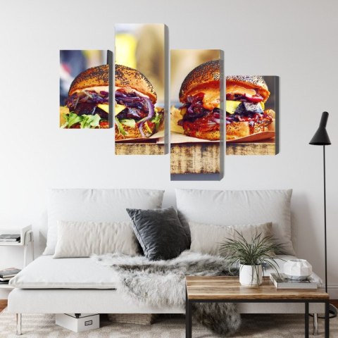 Obraz Wieloczęściowy Burgery Wegańskie