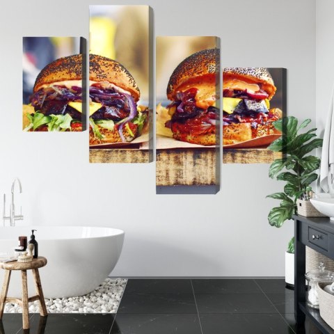 Obraz Wieloczęściowy Burgery Wegańskie