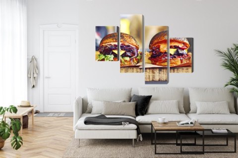 Obraz Wieloczęściowy Burgery Wegańskie