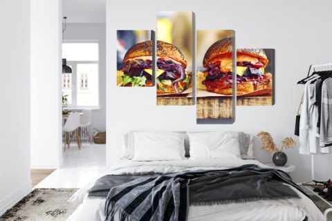 Obraz Wieloczęściowy Burgery Wegańskie