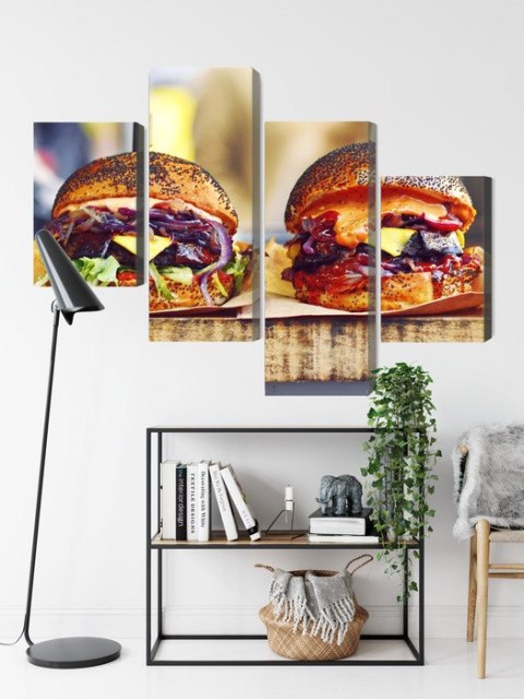Obraz Wieloczęściowy Burgery Wegańskie