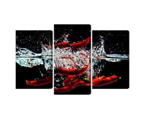 Obraz Wieloczęściowy Chili W Wodzie
