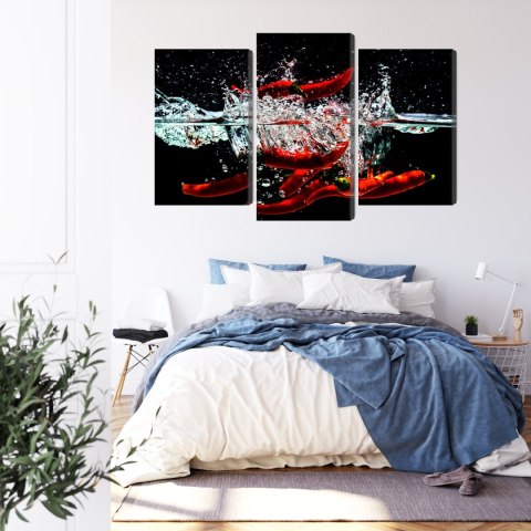 Obraz Wieloczęściowy Chili W Wodzie