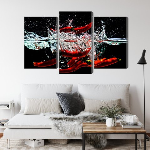 Obraz Wieloczęściowy Chili W Wodzie