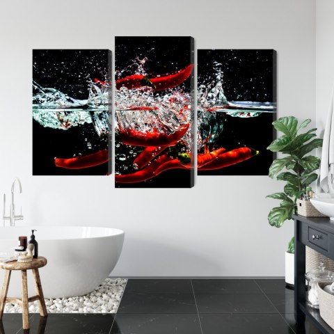 Obraz Wieloczęściowy Chili W Wodzie