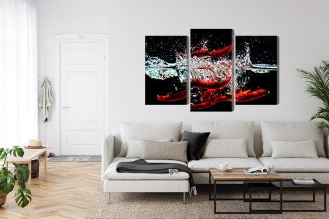 Obraz Wieloczęściowy Chili W Wodzie
