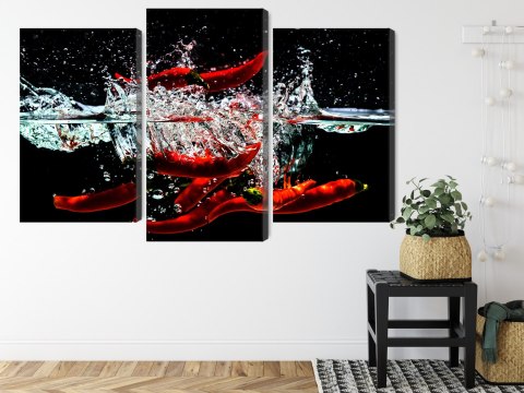 Obraz Wieloczęściowy Chili W Wodzie