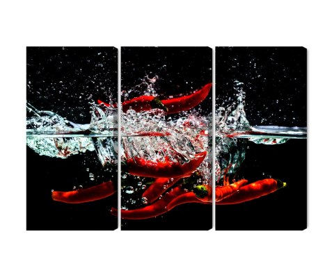 Obraz Wieloczęściowy Chili W Wodzie