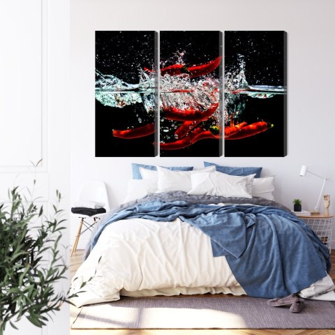 Obraz Wieloczęściowy Chili W Wodzie