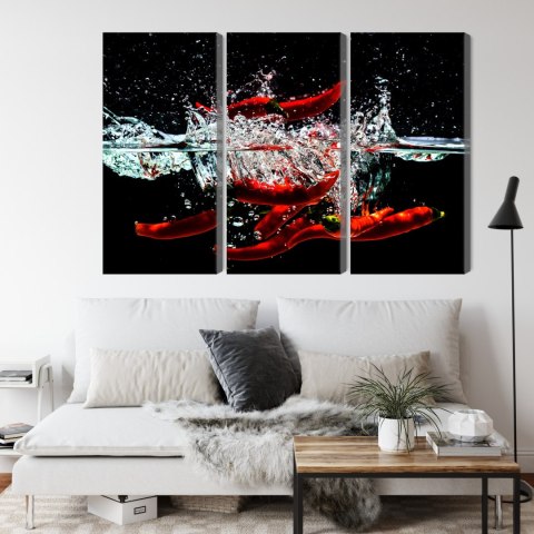 Obraz Wieloczęściowy Chili W Wodzie
