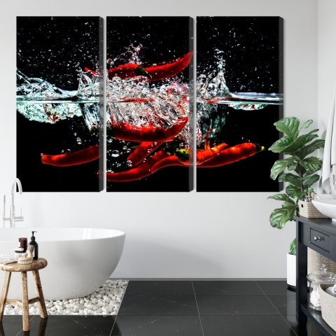 Obraz Wieloczęściowy Chili W Wodzie