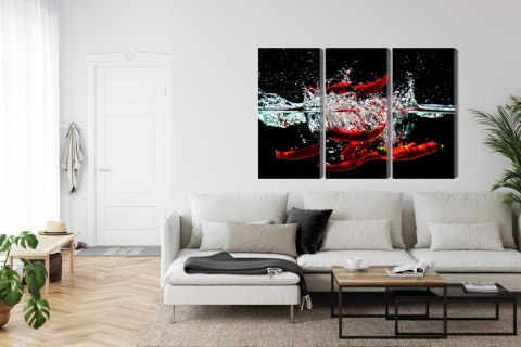 Obraz Wieloczęściowy Chili W Wodzie