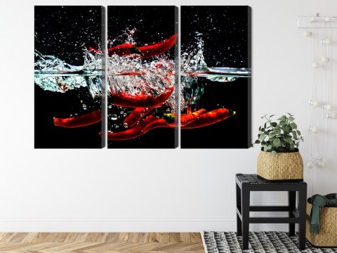 Obraz Wieloczęściowy Chili W Wodzie