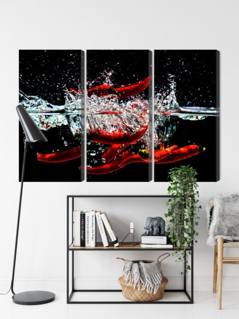 Obraz Wieloczęściowy Chili W Wodzie