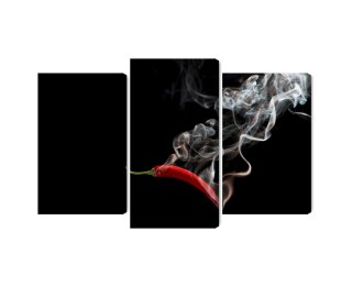 Obraz Wieloczęściowy Czerwone Chili Z Dymem
