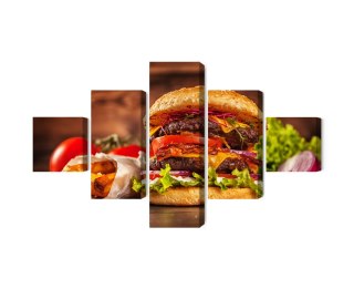 Obraz Wieloczęściowy Domowy Hamburger