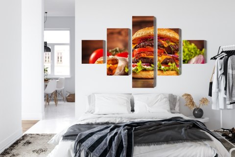 Obraz Wieloczęściowy Domowy Hamburger