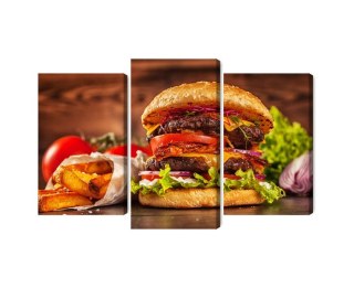 Obraz Wieloczęściowy Domowy Hamburger