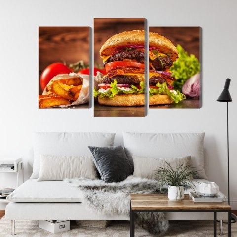 Obraz Wieloczęściowy Domowy Hamburger