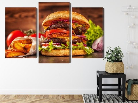 Obraz Wieloczęściowy Domowy Hamburger