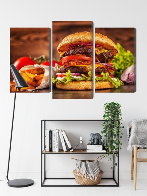 Obraz Wieloczęściowy Domowy Hamburger