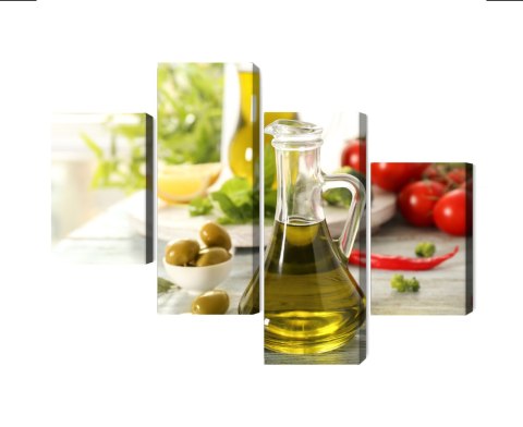 Obraz Wieloczęściowy Dzbanek Ze Świeżym Olejem