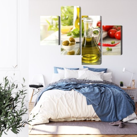 Obraz Wieloczęściowy Dzbanek Ze Świeżym Olejem