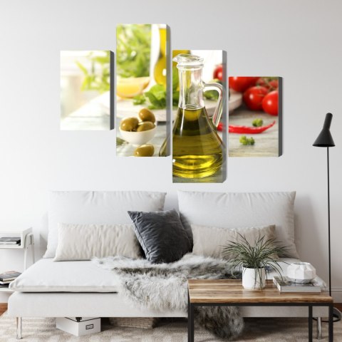 Obraz Wieloczęściowy Dzbanek Ze Świeżym Olejem