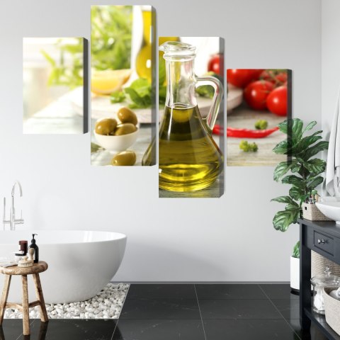 Obraz Wieloczęściowy Dzbanek Ze Świeżym Olejem