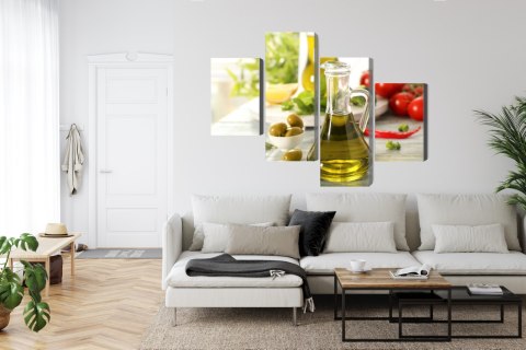 Obraz Wieloczęściowy Dzbanek Ze Świeżym Olejem