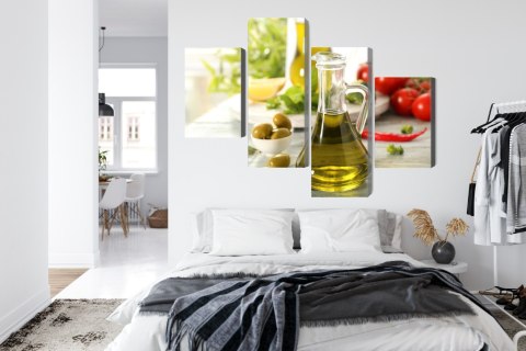 Obraz Wieloczęściowy Dzbanek Ze Świeżym Olejem