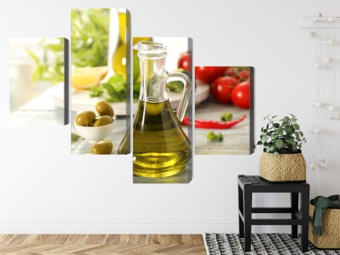 Obraz Wieloczęściowy Dzbanek Ze Świeżym Olejem