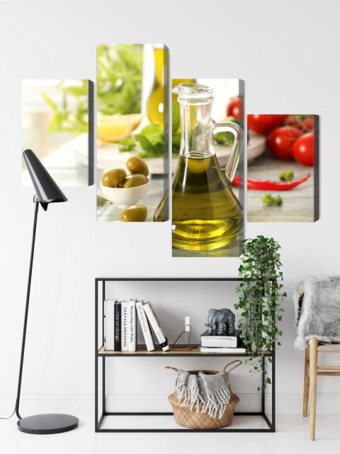 Obraz Wieloczęściowy Dzbanek Ze Świeżym Olejem