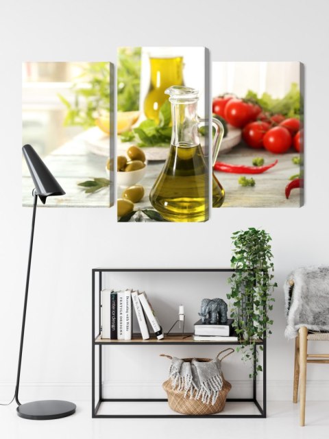 Obraz Wieloczęściowy Dzbanek Ze Świeżym Olejem