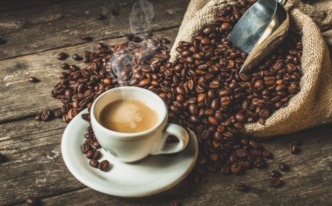 Obraz Wieloczęściowy Filiżanka Gorącej Kawy