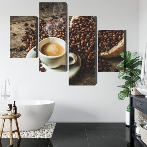 Obraz Wieloczęściowy Filiżanka Gorącej Kawy
