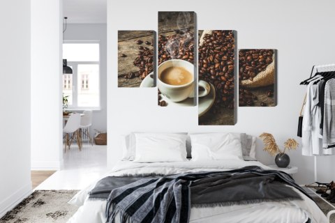 Obraz Wieloczęściowy Filiżanka Gorącej Kawy