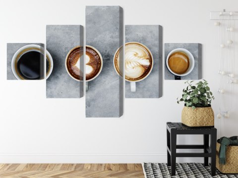 Obraz Wieloczęściowy Filiżanki Z Kawą