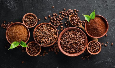 Obraz Wieloczęściowy Kawa Mielona I Ziarna