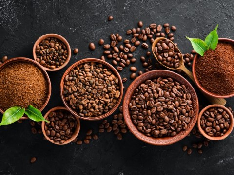 Obraz Wieloczęściowy Kawa Mielona I Ziarna